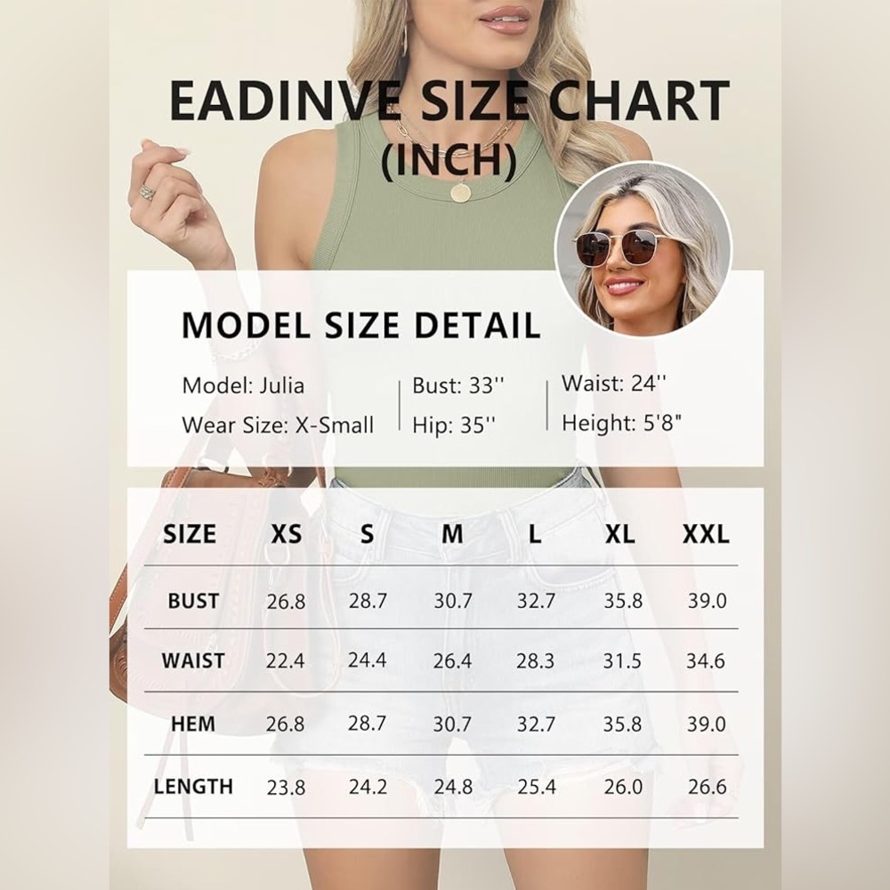 2 Pack Women's Racerback Ribbed Tank Tops - Picture 6 of 8